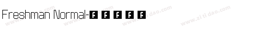 Freshman Normal字体转换